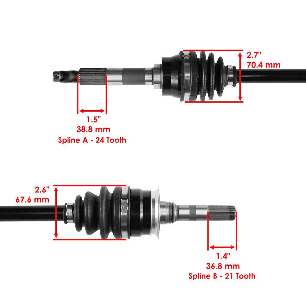 Front Right Complete CV Joint Axle for Kawasaki Mule 2510 KAF620A (2000)