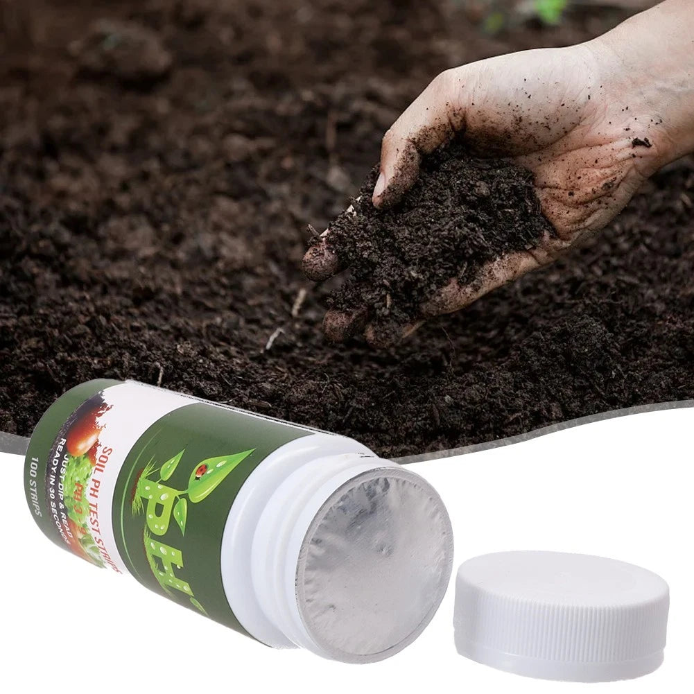 100x Soil Test Strips for Garden Plant Light Test Meter Kit