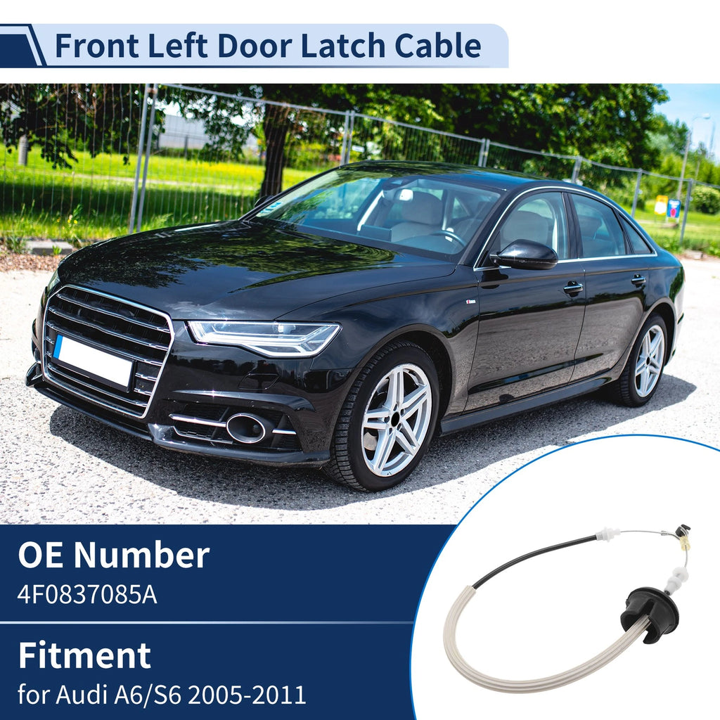 Door Latch Cable Replacement for Audi A6 S6 (2005–2011) Front Left