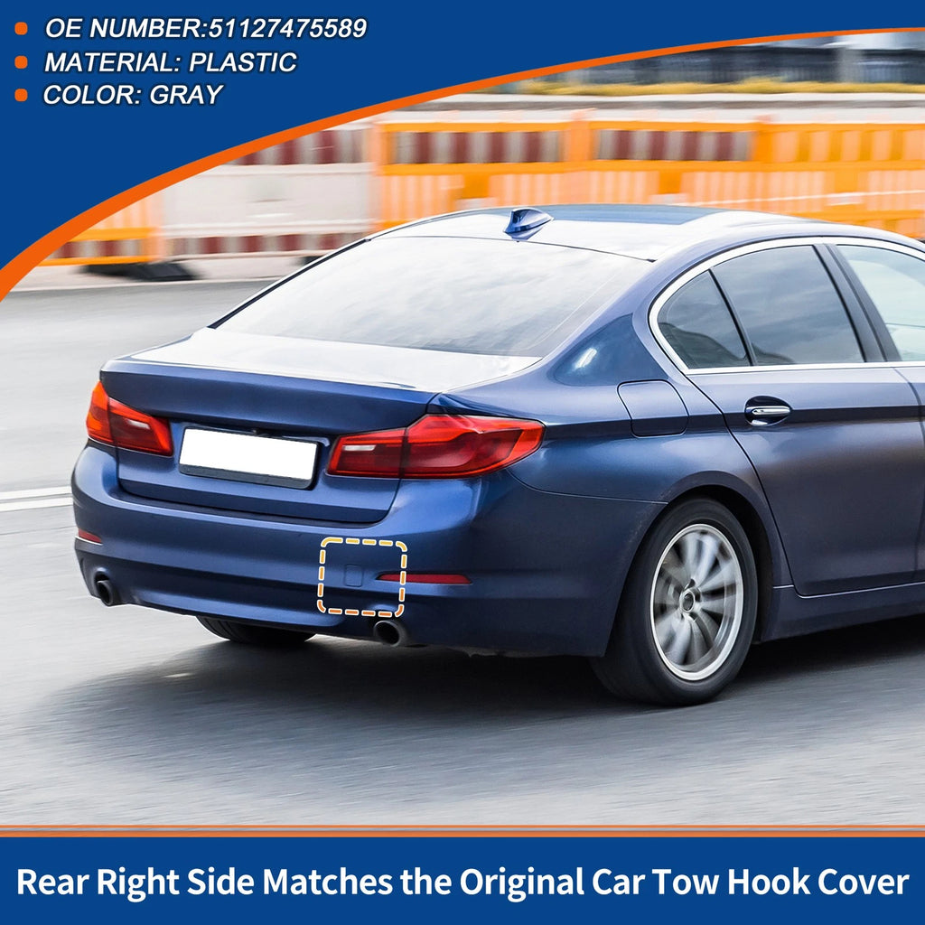 Rear Right Tow Hook Cover Replacement for BMW 530i 540i M5 (2004–2010)