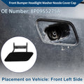 Washer Nozzle Cover Cap Front Left Replacement for Audi A3 (2008–2014)