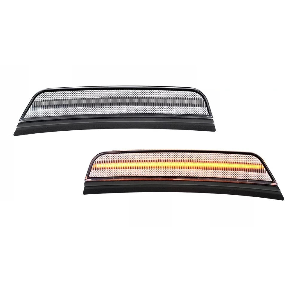 2X Clear Amber LED Front Side Marker Lights for Jeep Grand Cherokee (2021–2026)