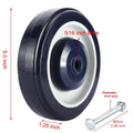 Set of 4 Shopping Cart Wheels Kit with Axles and Bolts for Commercial Use