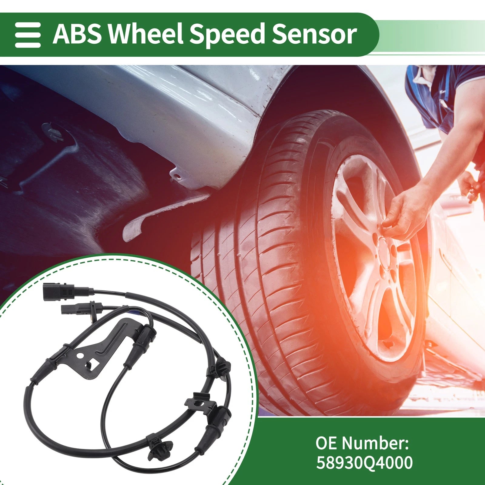 ABS Wheel Speed Sensor No. 58930Q4000 for Kia Niro EV (2019–2022) Front Left