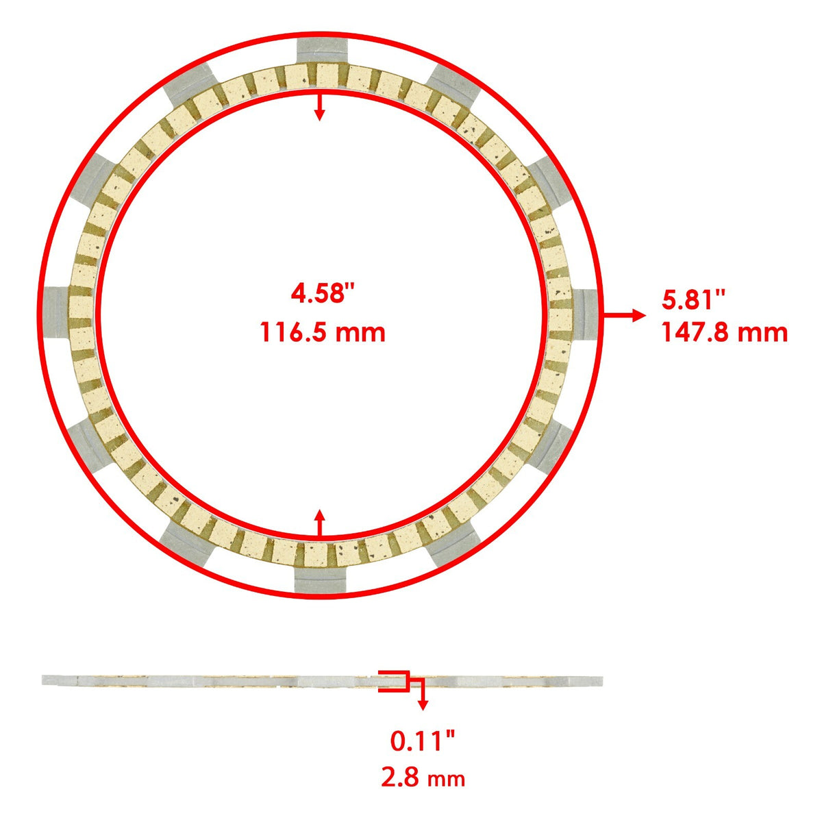 Clutch Friction Plates Replacement for Yamaha XJ550R Seca (1981–1983)