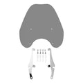 Smoke Windscreen Windshield Clamps for Harley Dyna Low Rider (2006–2017)