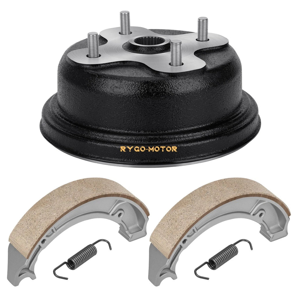 Rear Brake Drum w/Shoes Kit for Yamaha Kodiak 400, Grizzly 600 (1993–2006)