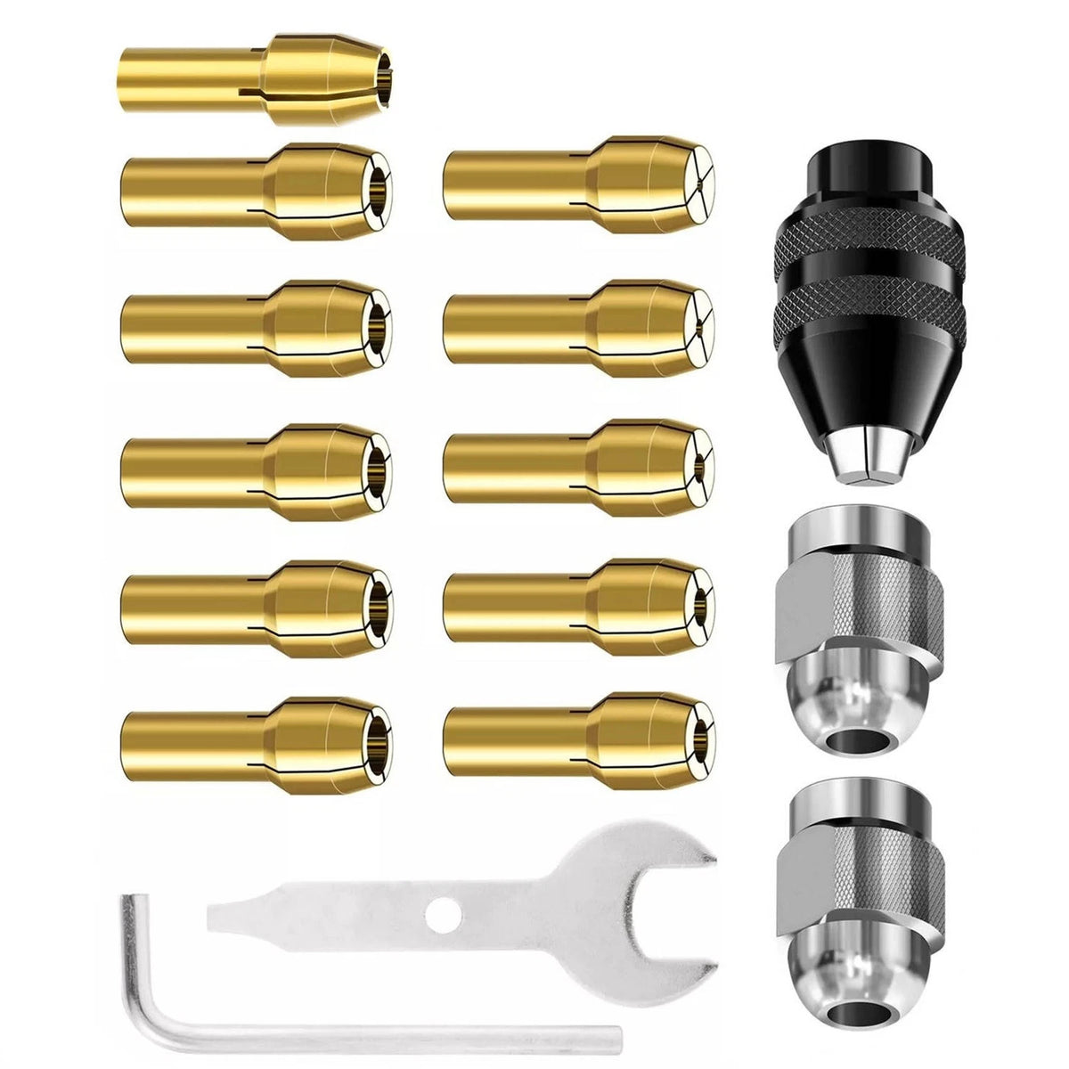 16PCS Drill Chuck Collet Set for Dremel