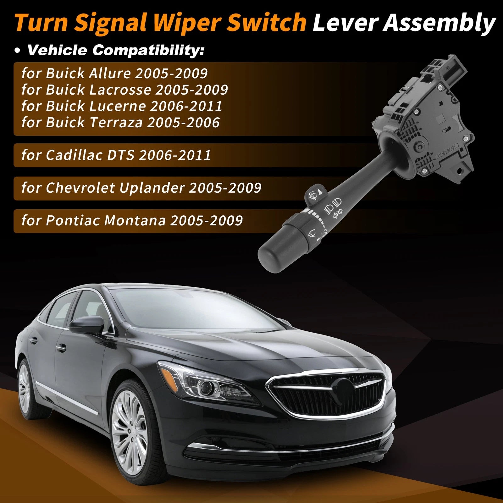 Turn Signal Switch Lever Replacement for Buick Lucerne Cadillac DTS (2006–2011)