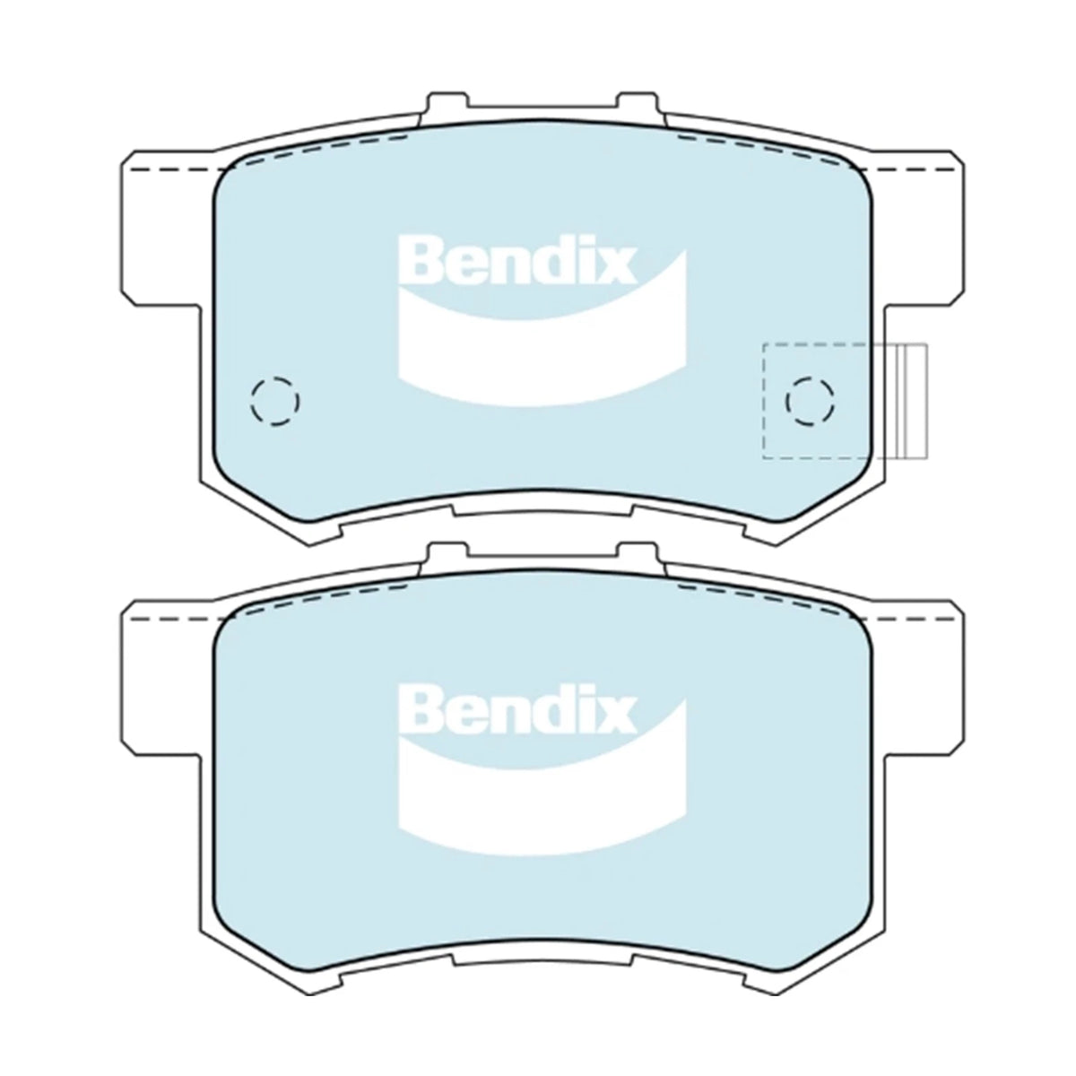 Set of 4 Bendix GCT Rear Disc Brake Pads for Honda Odyssey (1995–2013)