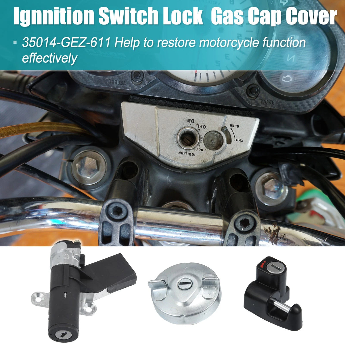Ignition Switch Assembly with Key for Honda NPS50 Ruckus 50 (2003–2022)