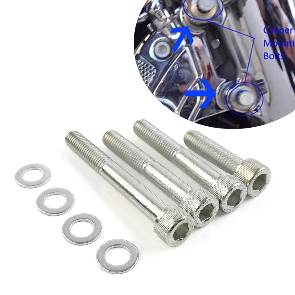 Front Brake Caliper Bolts for Harley Softail Dyna Sportster (2000–2022)