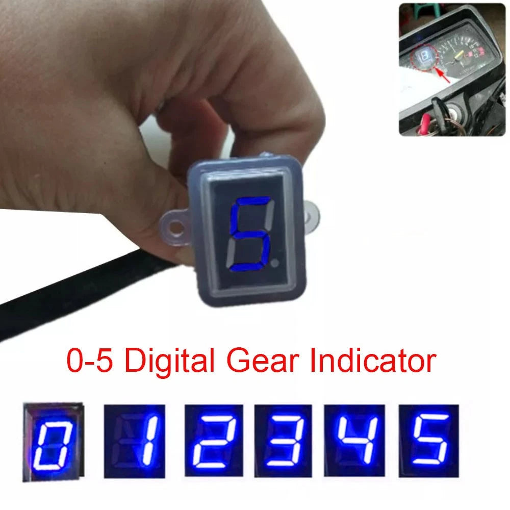 Universal Blue LED Gear Indicator Light for Motorcycle