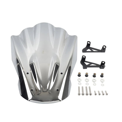 Silver Front Windscreen Windshield Wind Deflector For Yamaha MT-07 MT07 2014-17