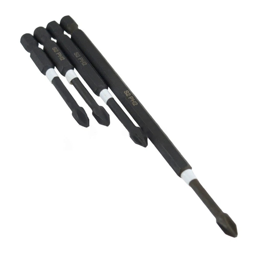4X Cross Screwdriver Bits for High Strength Tasks (65mm)