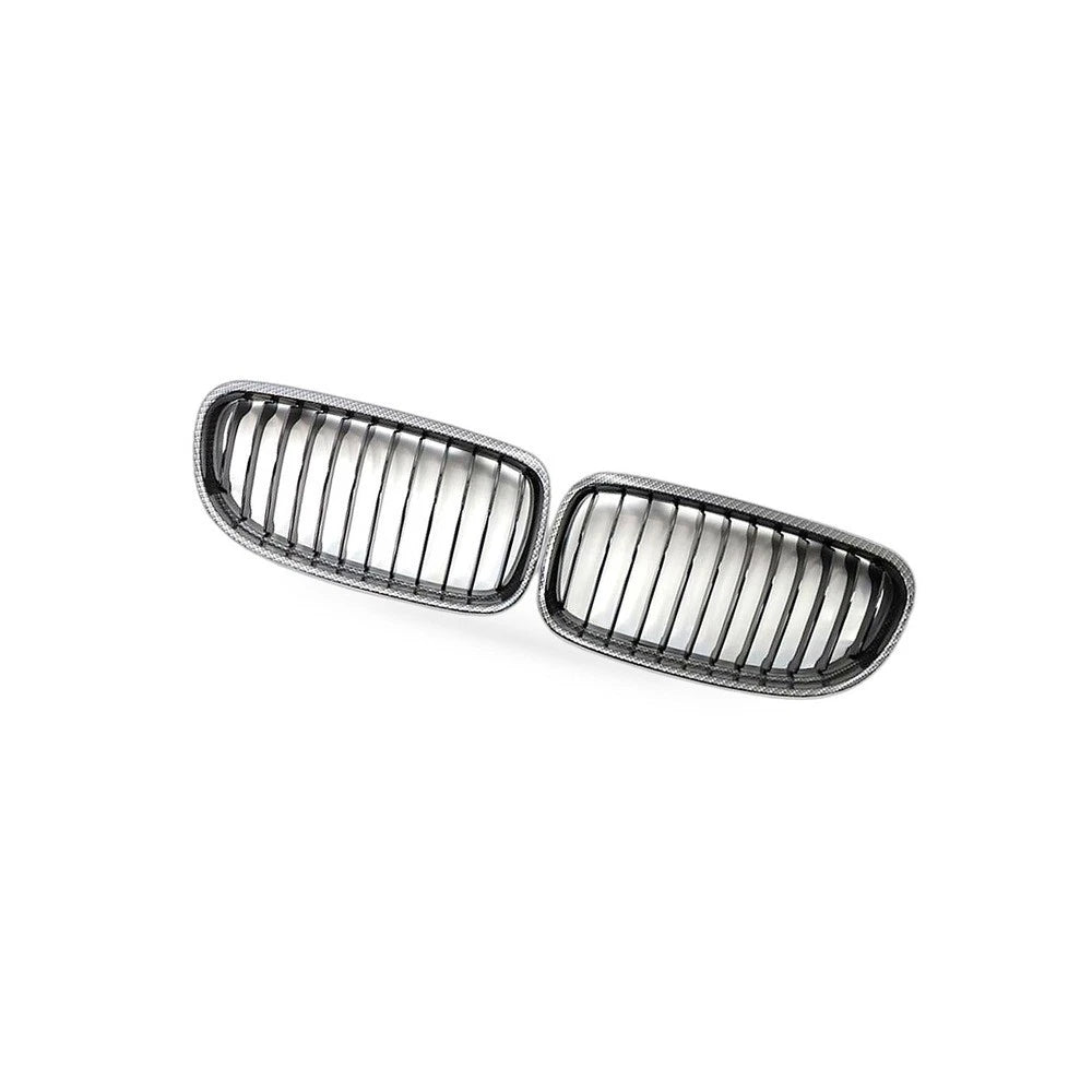 Carbon Texture Gloss Black Front Bumper Grille for BMW 3 Series E90 E91 (2009–2012)
