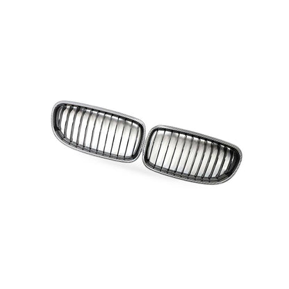Carbon Texture Gloss Black Front Bumper Grille for BMW 3 Series E90 E91 (2009–2012)