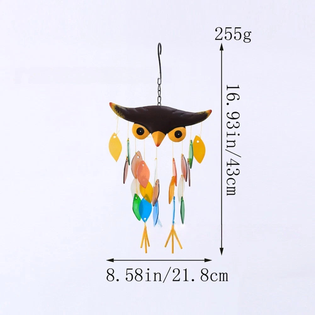 Decorative Owl Wind Chime for Tranquil Garden Environment