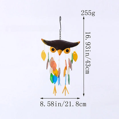 Decorative Owl Wind Chime for Tranquil Garden Environment