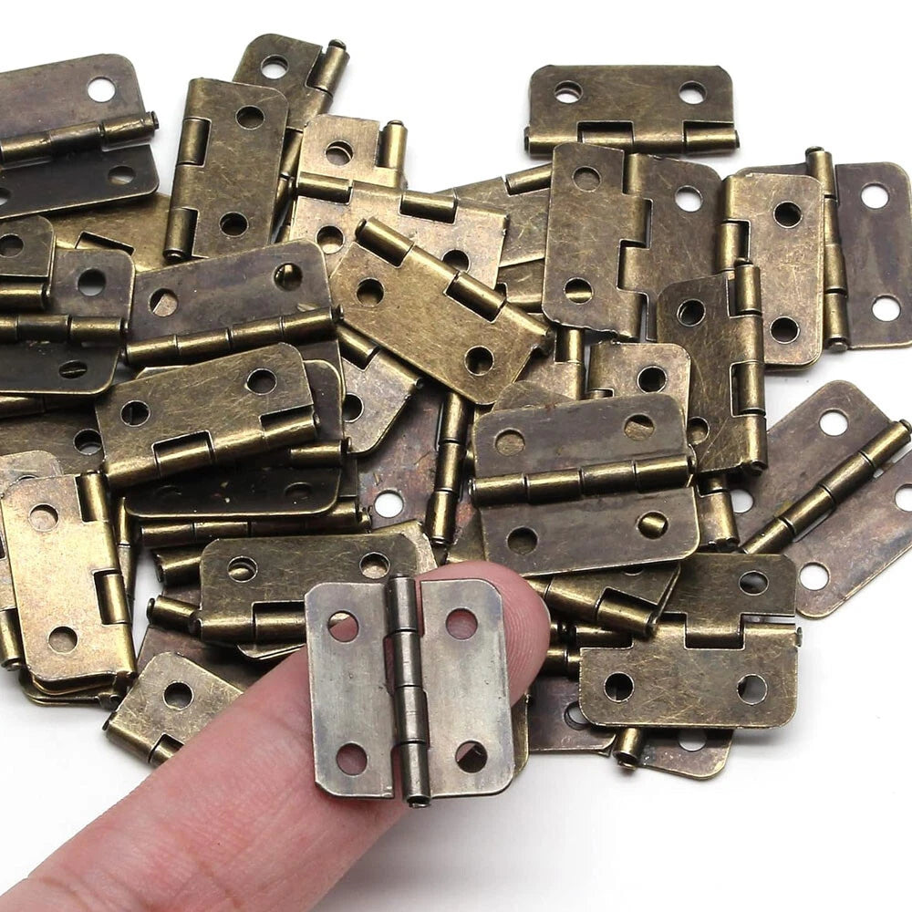 50pcs Antique Mini Hinges for Jewelry Box (18x16mm)