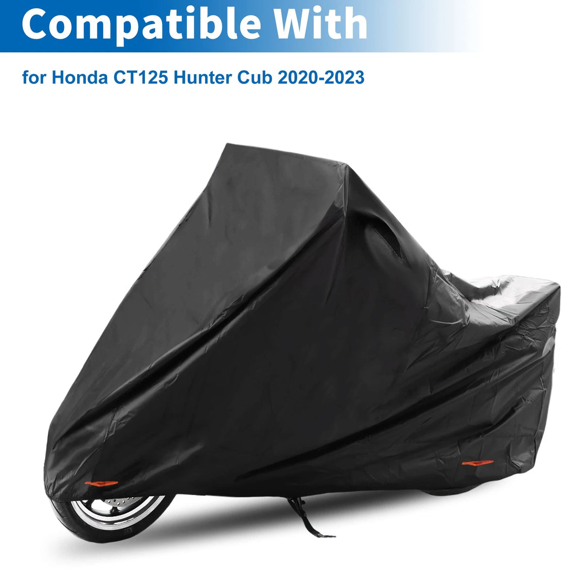 Motorcycle Cover 210D-PU Black for Honda CT125 Hunter Cub (2020–2023)