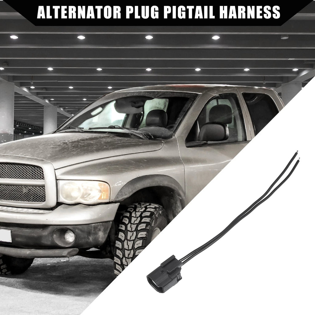 2 Pin Alternator Plug Pigtail Harness for Dodge Ram 1500 2500 3500 (2010–2018)