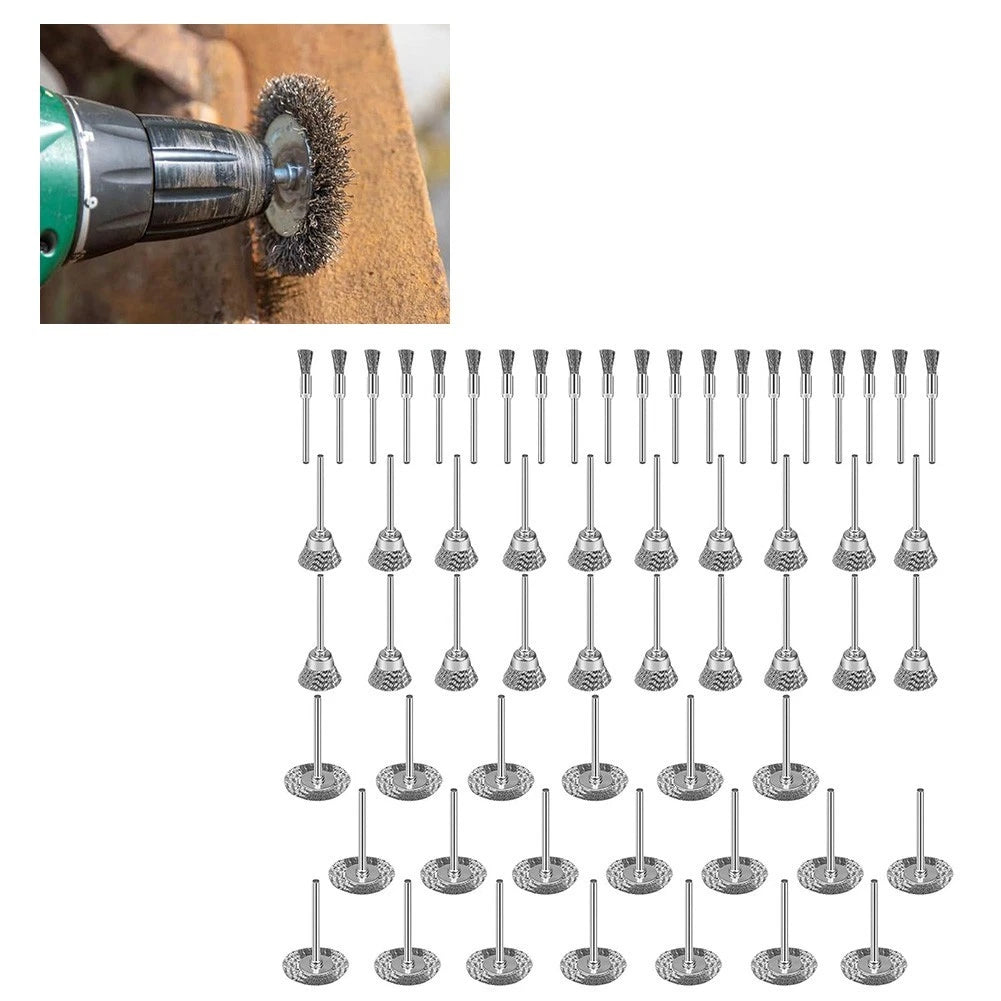 36-Piece Brass Wire Brush Set for DIY Enthusiasts
