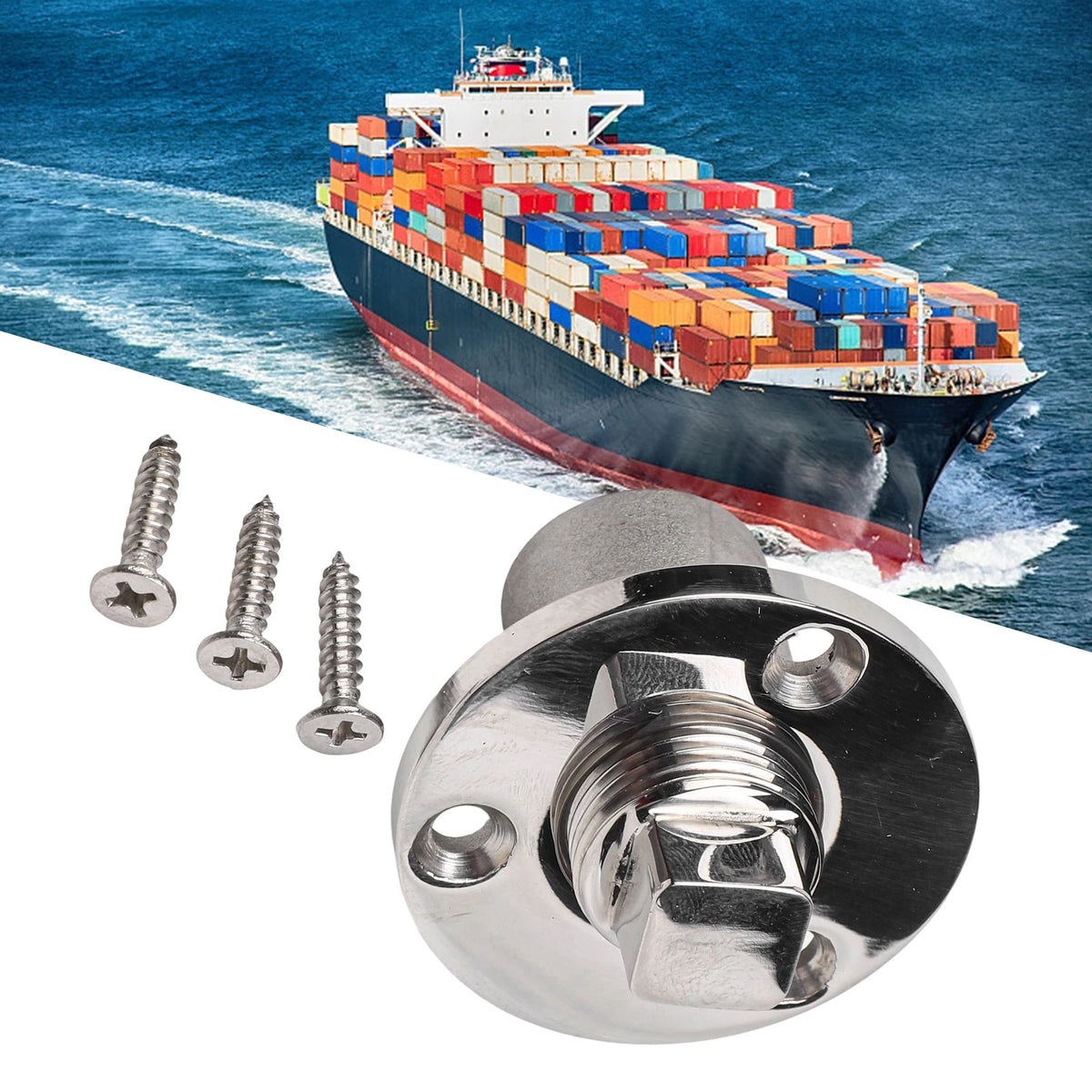 Boat Drain Vent Connector for Marine Use (316 Stainless Steel)
