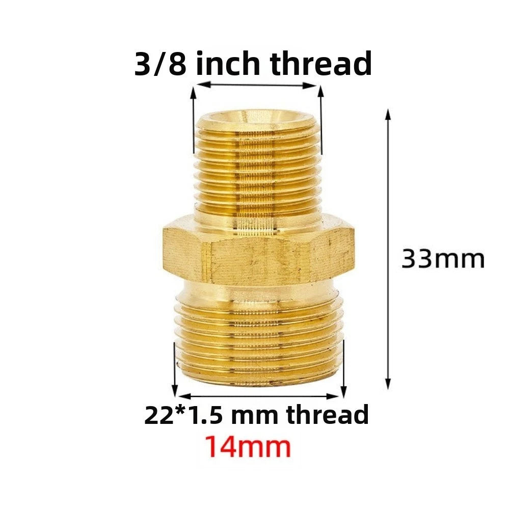 Brass High-Pressure Hose Coupling for M22 Thread to 1/4 Inch Fitting