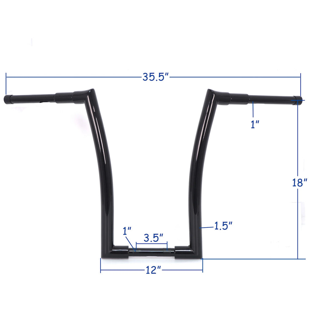 HTTMT 18" Gloss Black Ape Hanger Handlebar for Harley Softail (2018–2023)