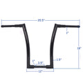 HTTMT 18" Gloss Black Ape Hanger Handlebar for Harley Softail (2018–2023)