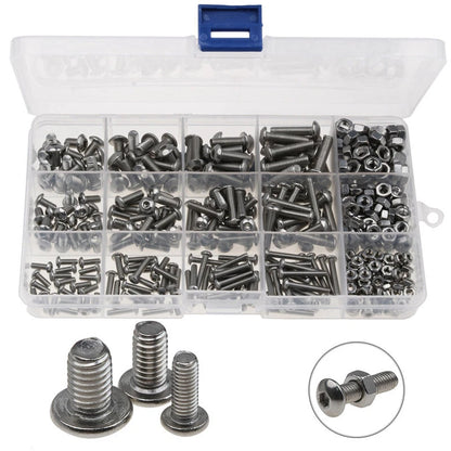 440pcs Stainless Steel Screw Kit M3 M4 M5 for Various Applications