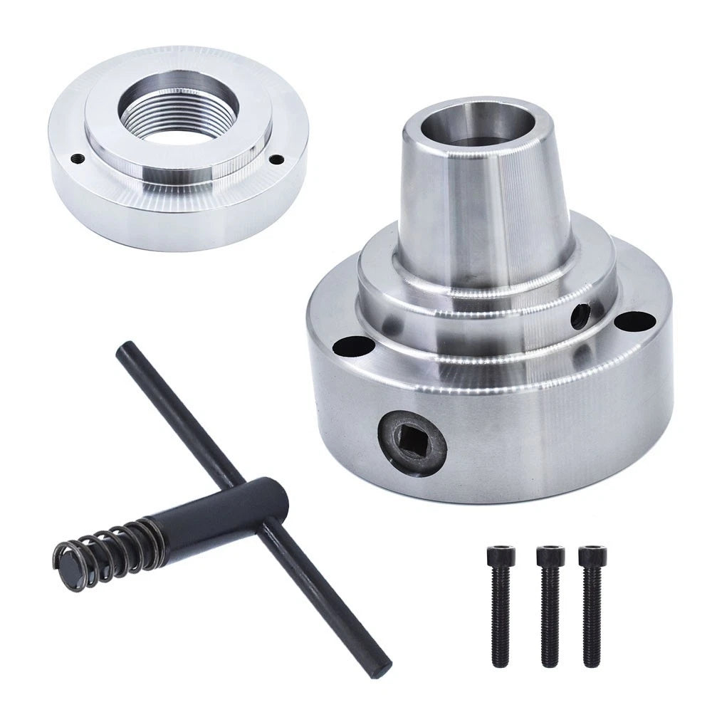 5C Collet Lathe Chuck for 2-1/4" x 8 Threaded Hole Connection Plate (5")