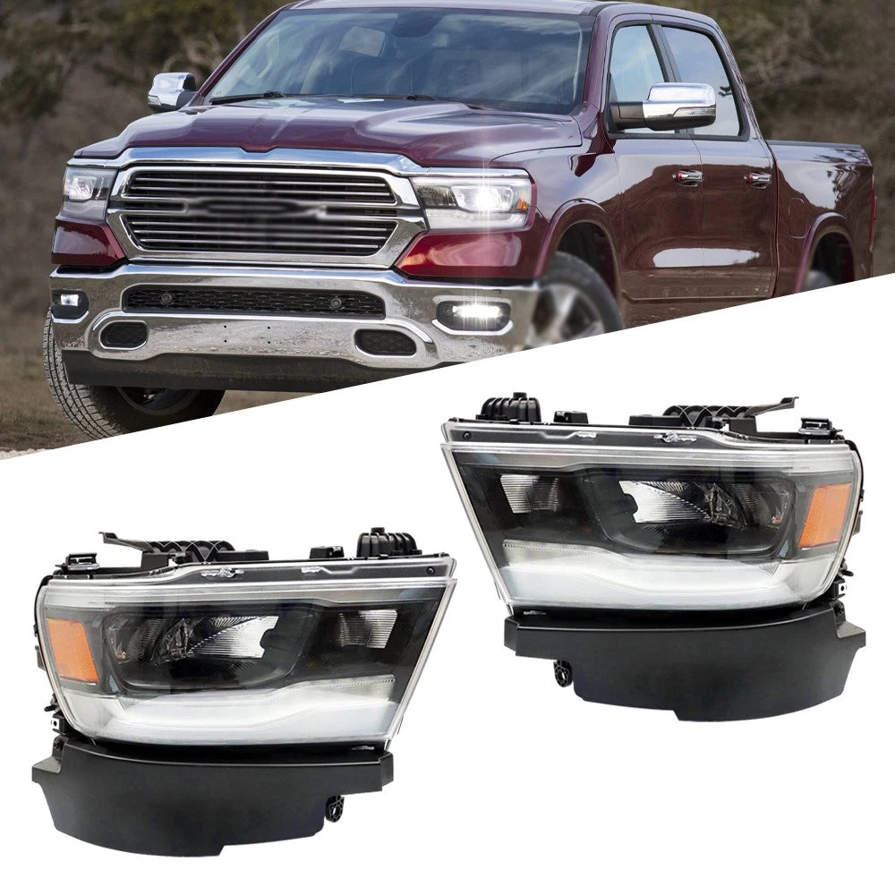 2X LED Headlights for Dodge RAM 1500 (2019–2023)
