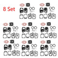 Set of 8 Carburetor Gasket Rebuild Kits for Walbro K20-WYL (Honda GX22 GX31)