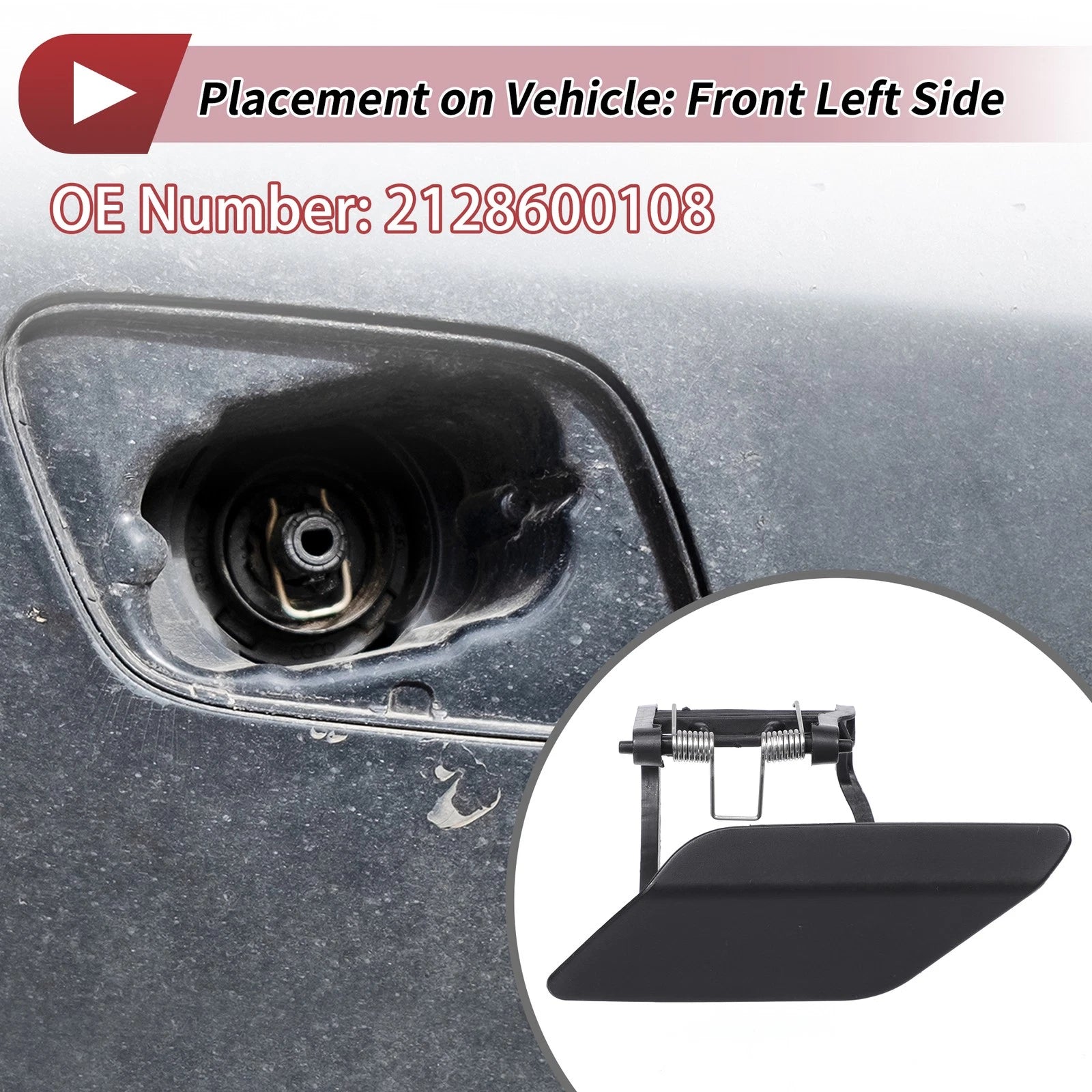 Front Left Headlight Washer Nozzle Cover Cap for Mercedes-Benz E250 (2014–2020)
