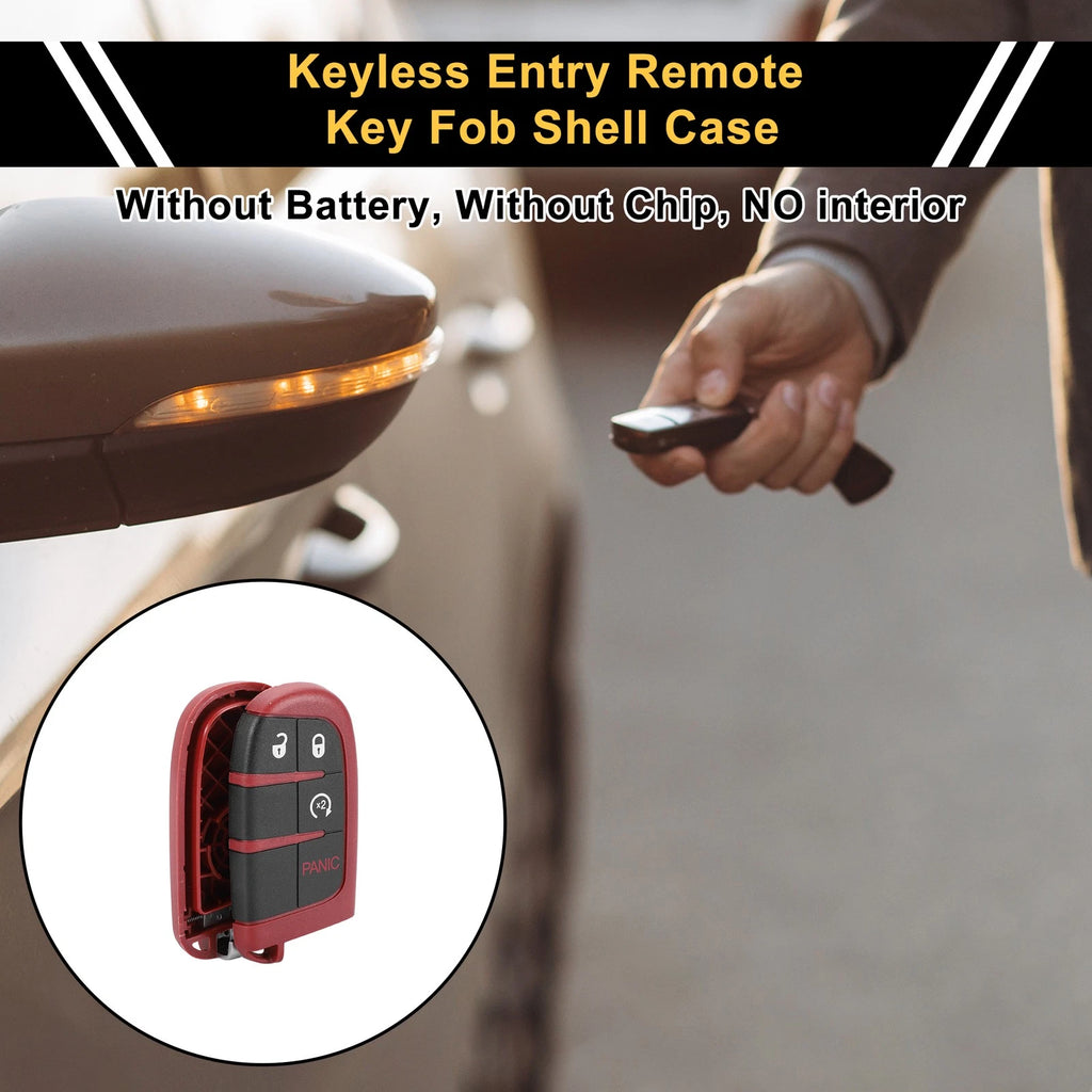 Key Fob Shell Case 4 Button Replacement for Dodge Charger (2020–2023)