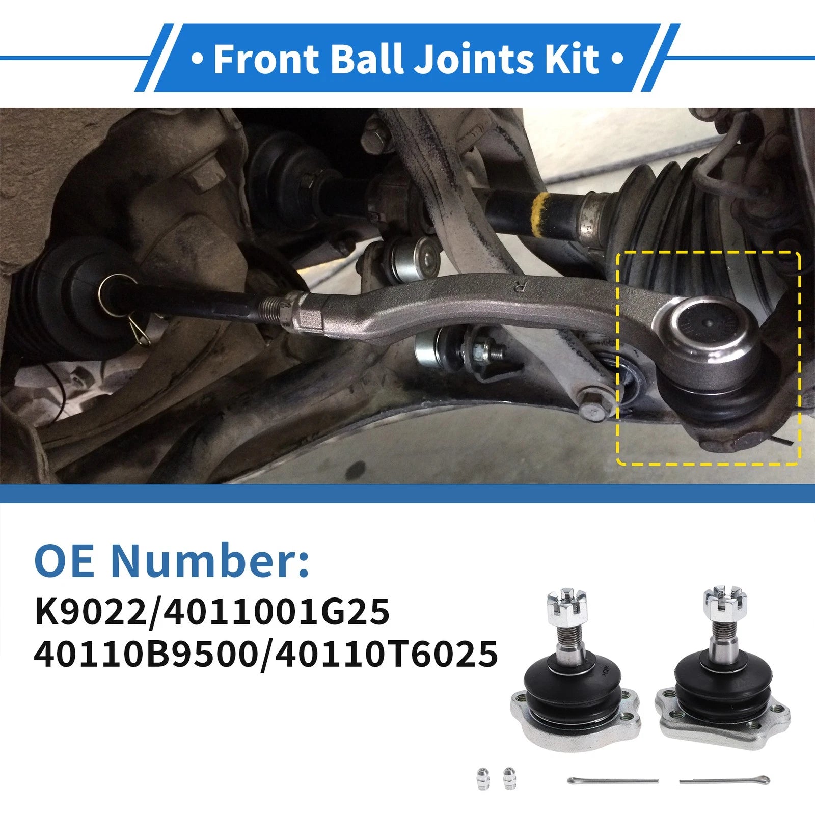 2 Pcs Front Upper Ball Joints Replacement for Nissan Pathfinder (1987–1995)