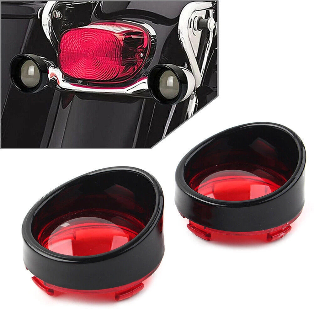 Turn Signal Light Lens Cover Bezels for Harley Dyna Softail