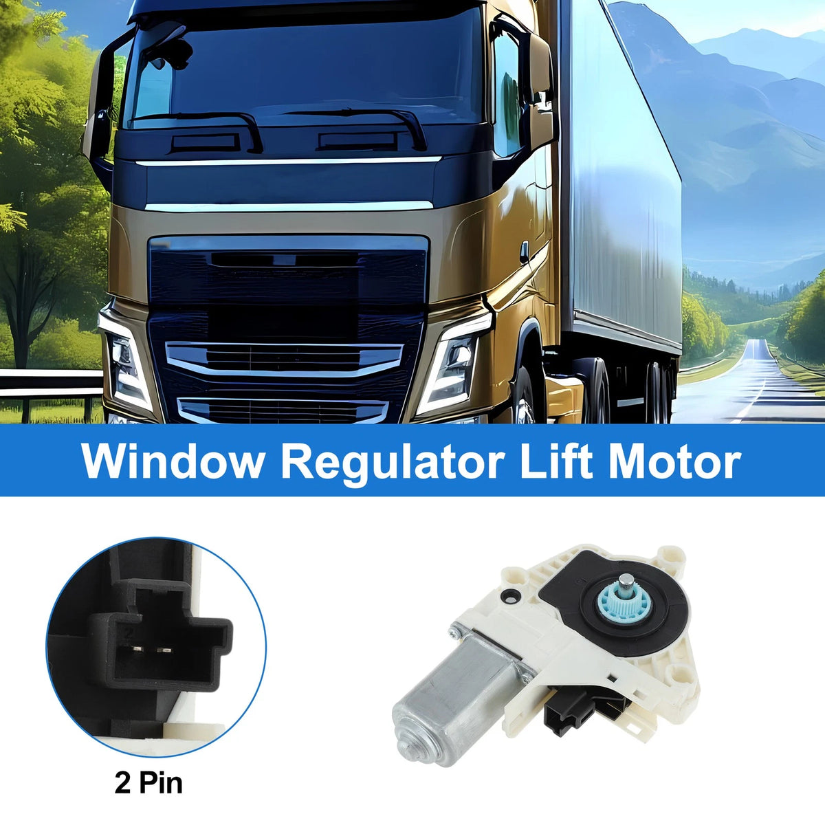 Power Window Regulator Lift Motor for Volvo FH/FM/FMX/NH (2009–2011)