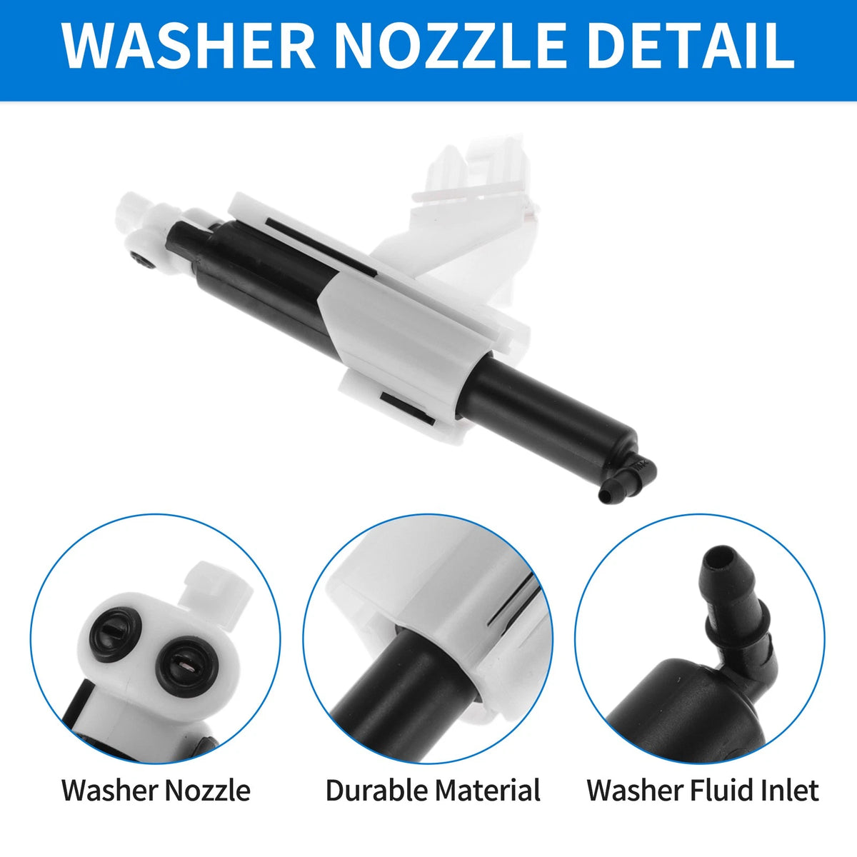 Right Driver Side Headlight Washer Nozzle for Ford Mondeo MK4 (2007–2014)