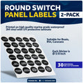 Round Switch Panel Labels for FO3928-M2 (30 Pieces Per Sheet, 2-Pack)