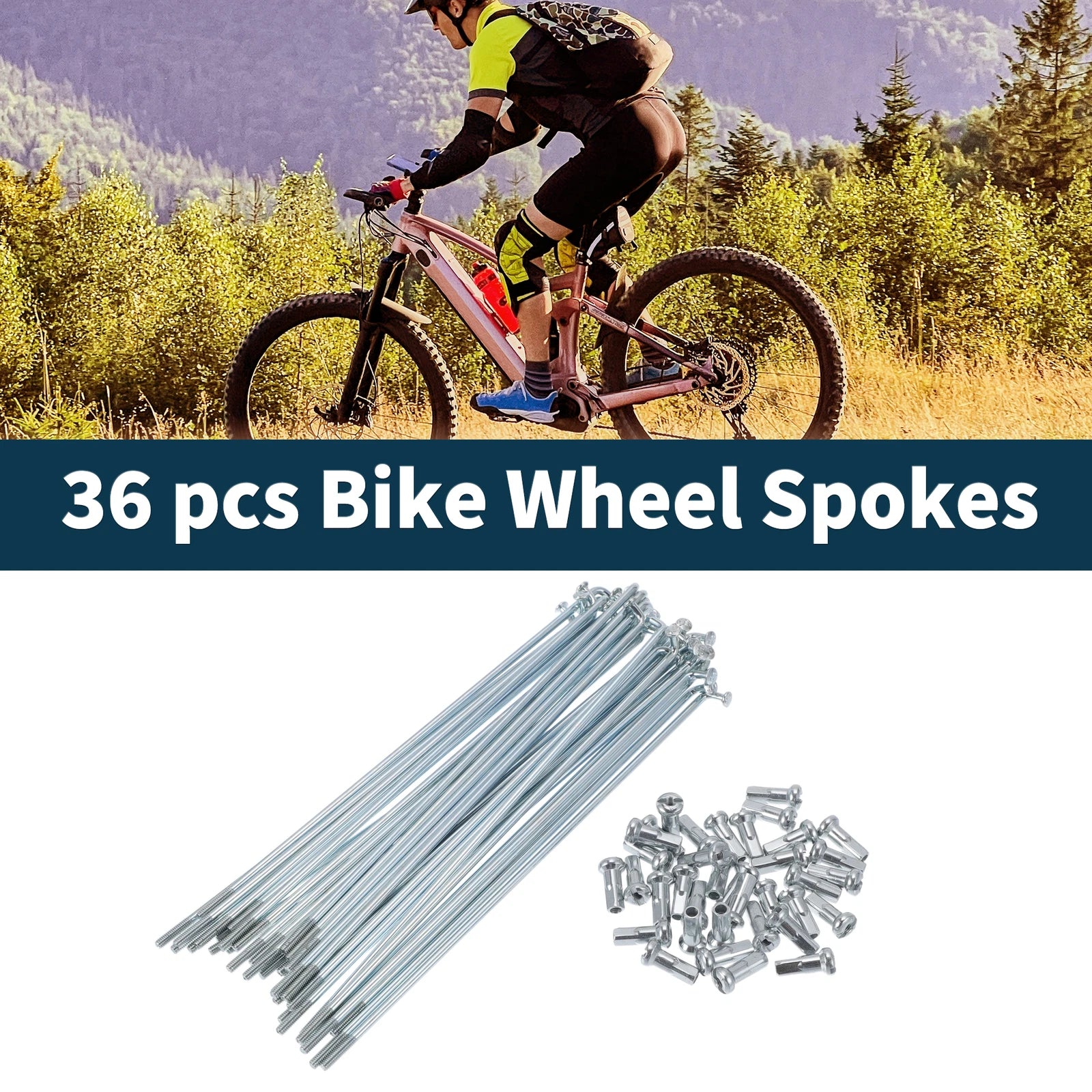 Bicycle Spokes Nipple 45 Steel Galvanized Universal for 13G 139mm (2009–2024)