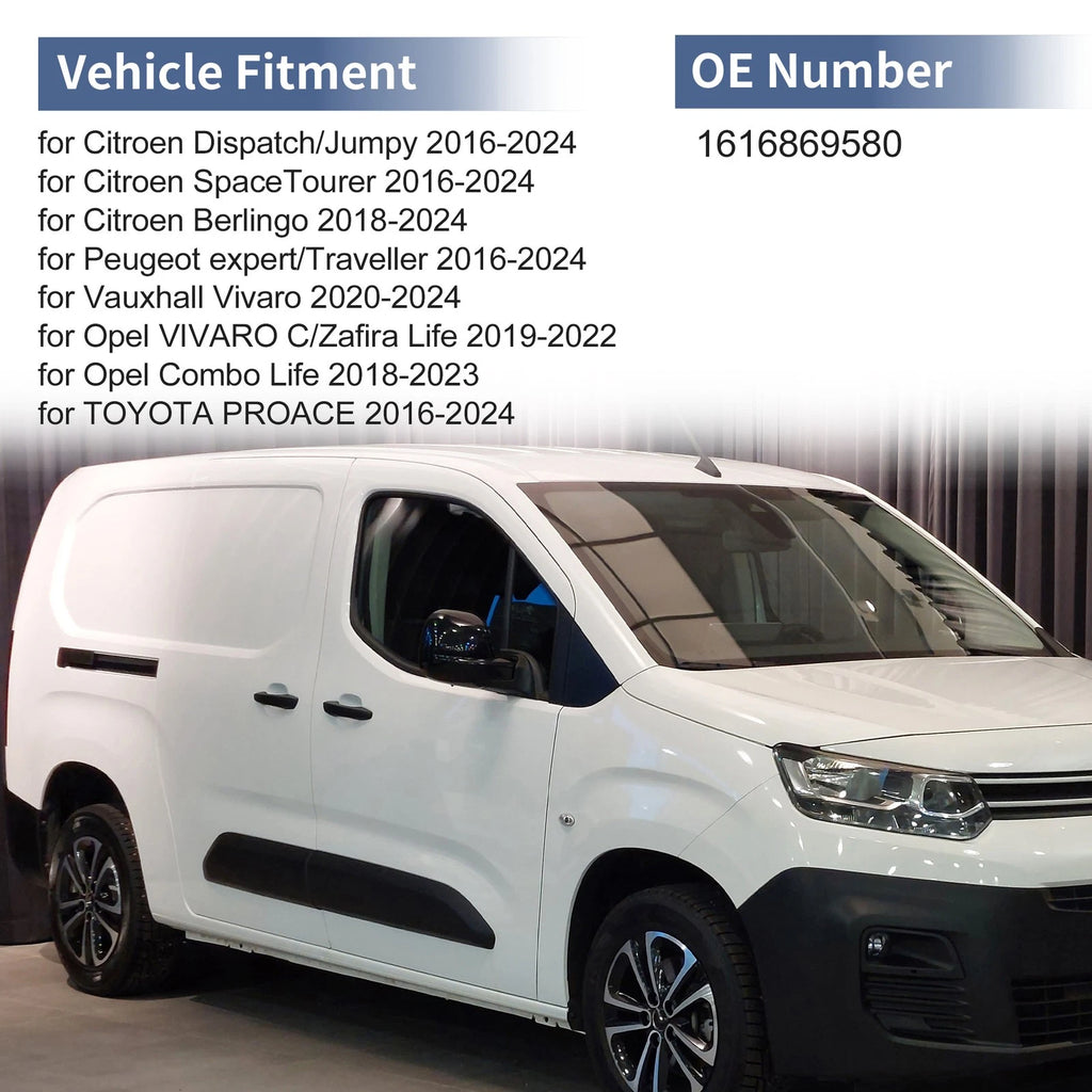 Right Passenger Side Mirror Cover Cap Replacement for Citroen Dispatch Jumpy (2007–2016)