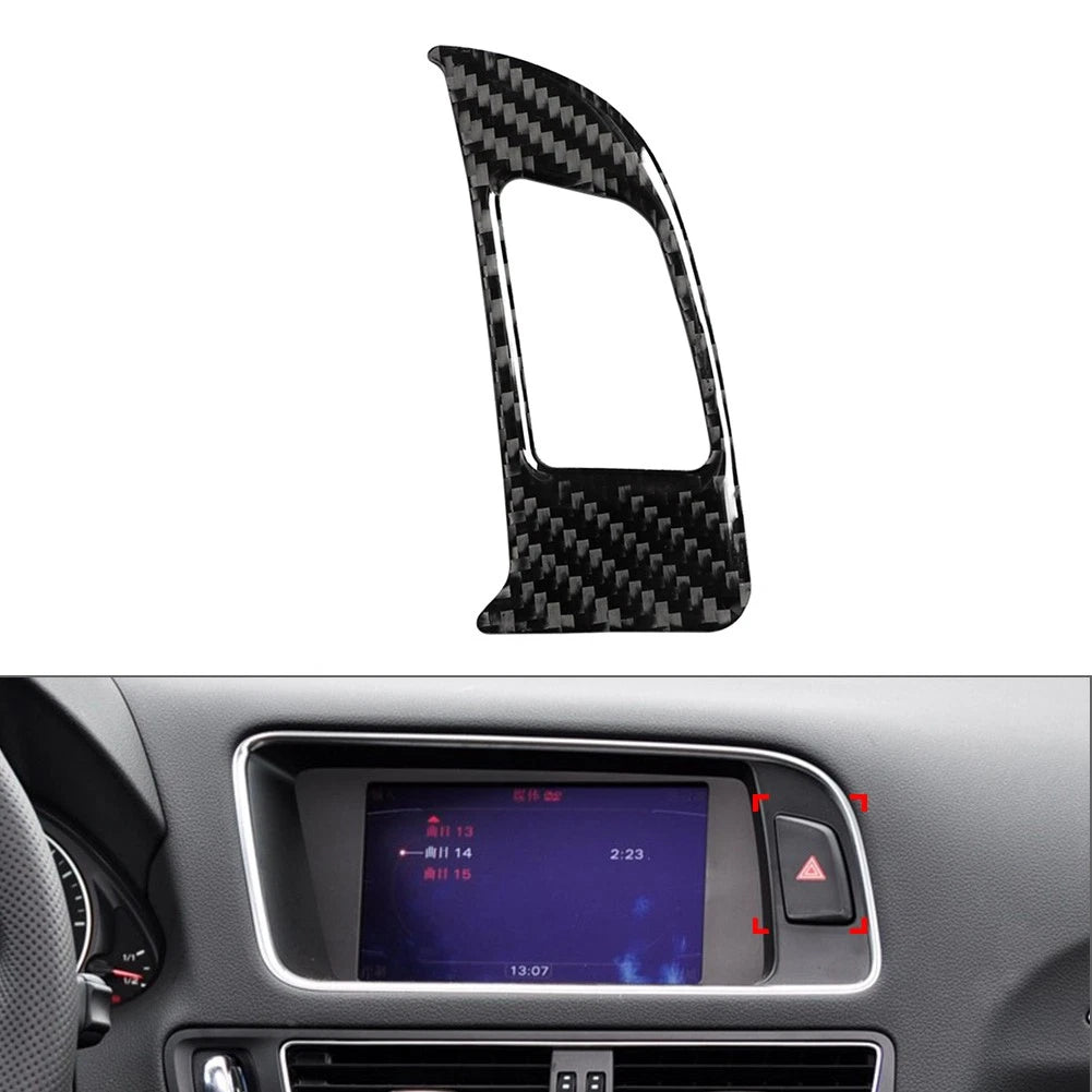 Carbon Fiber Warning Light Switch Trim Panel for Audi Q5 SQ5 (2009–2017)