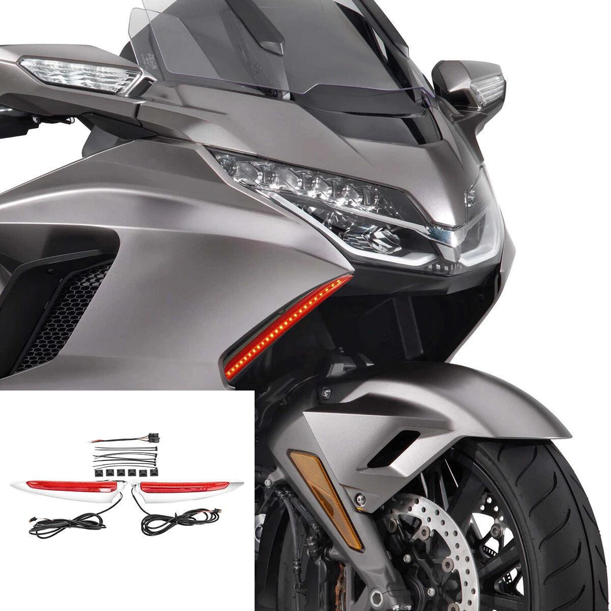 Front Upper Cowl Trim Lights for Honda Goldwing GL1800 (2018–2026)
