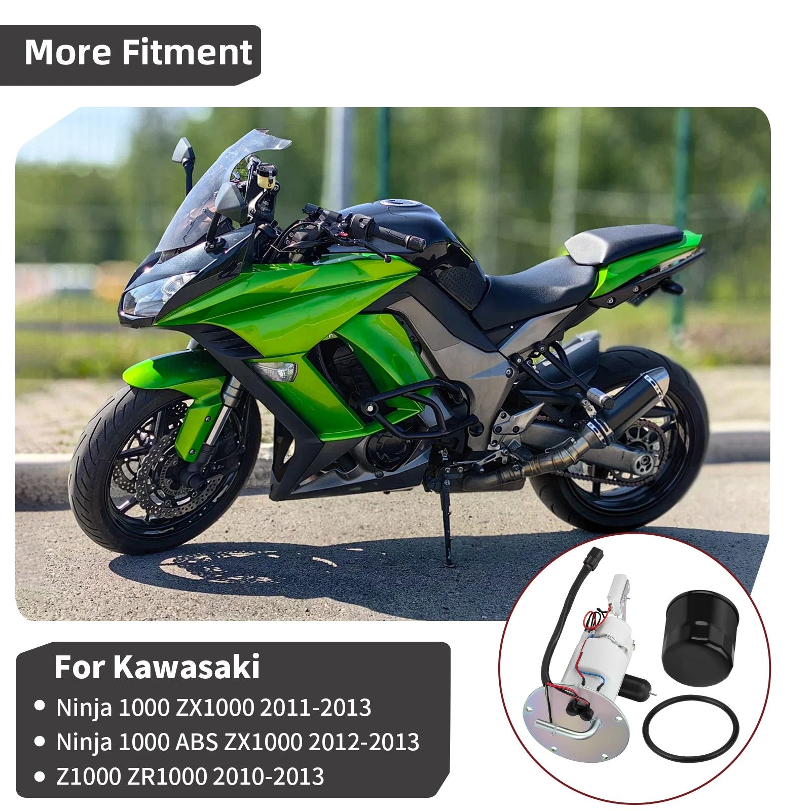 Fuel Pump & O-Ring & Oil Filter for Kawasaki Ninja 1000 (2011–2023) 49040-0045 670E5075