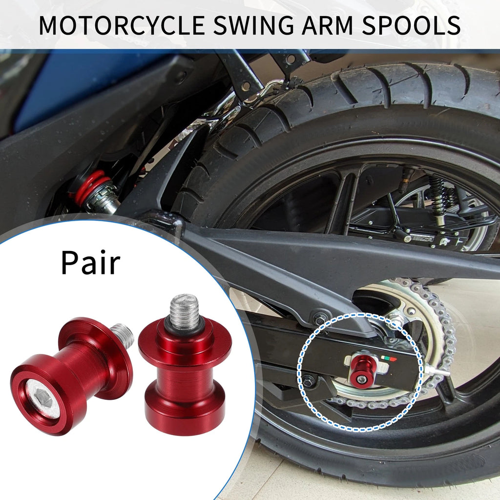 Motorcycle Swingarm Spools Pair 8mm CNC Replacement for Universal (any year)