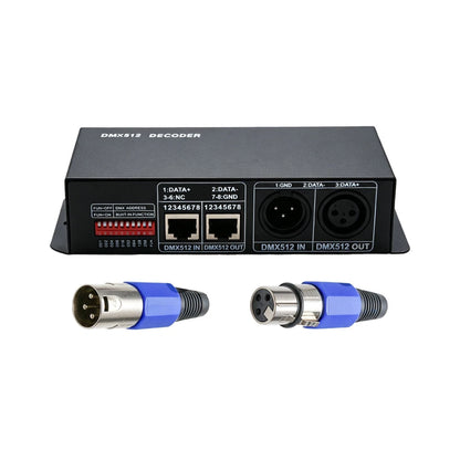 4CH 8A LED RGBW DMX 512 Decoder Controller Dimmer for Automotive (DC12V–24V)