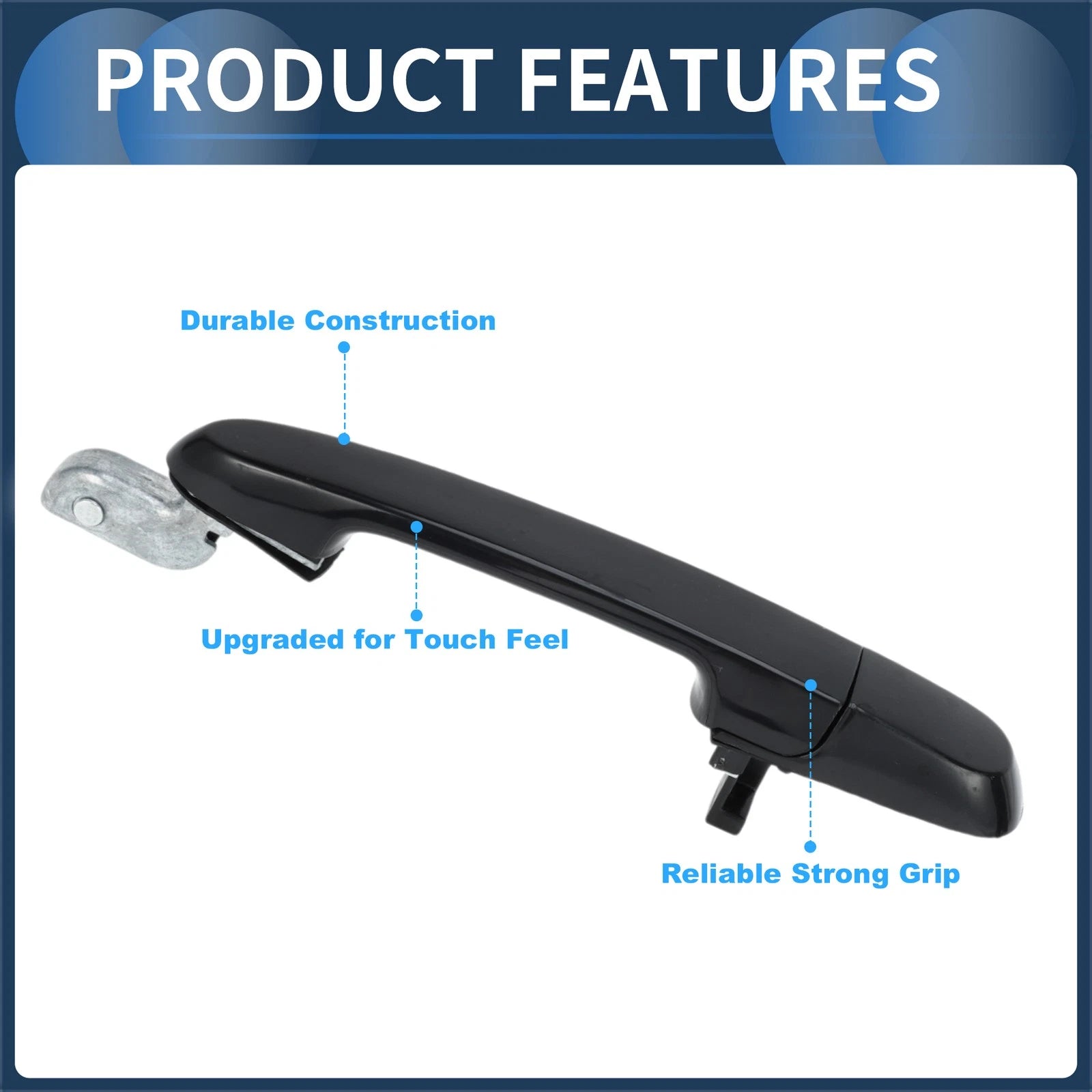 Exterior Door Handle Rear Right Replacement for Hyundai Accent GLS (2006-2011)